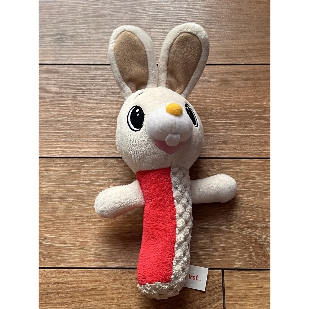 Baby First TV Bunny Plush Rattle Rare Bells Chime Harry Bunny Rabbit
